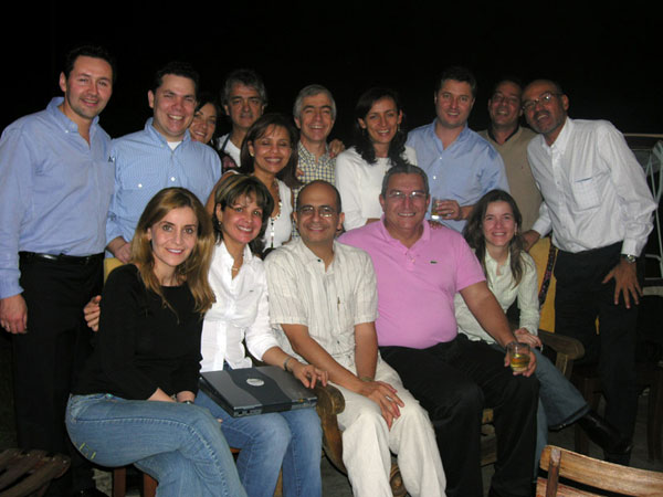 Medellin, Colombia, 2007: Dr Ahmad Khalil among his wonderful hosts in Colombia; Dr J Rodrigues, Dr J Aristizabal, Dr F Gomez and other members of ColombianGlaucoma work