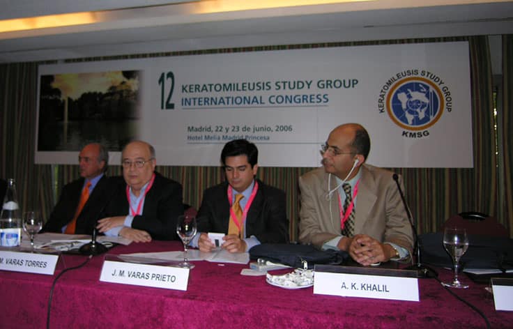 Madrid, Spain 2006: Prof Ahmad Khalil taking part a symposium on Refractive Surgery and lasik vision correction