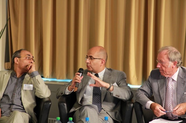 Sudi Patel (Scotland), Ahmad Khalil (Egypt), Frank Goes (Belgium) in a Panel Discussion on presbyopia correction by Dr Jerome Bovet, Geneva, June 2011