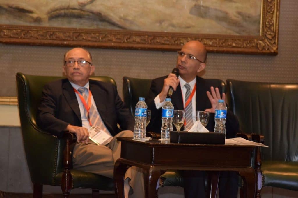 Cairo 2018: Prof Ahmad Khalil with Prof Tarek Aboulnasr in a symposium on the best treatment of glaucoma