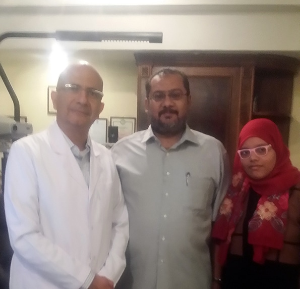 Thanks and gratitude to Prof Dr A Khalil after doing glaucoma operations for me and my daughter